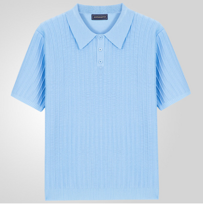 Men's Polo Shirt Button-Down Cotton
