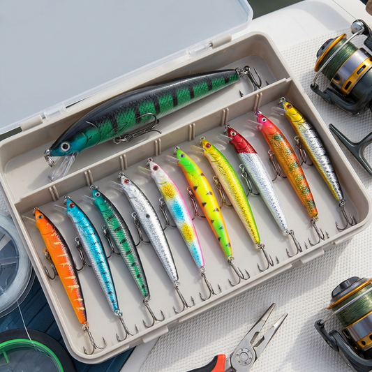 10 Color Soft Plastic Minnow Lure Kit