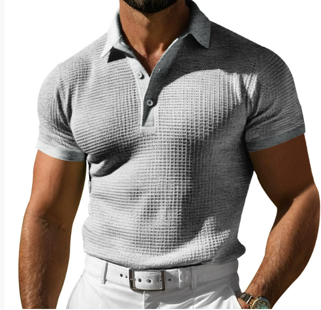 Men's Knit Polo Shirt Vintage Style