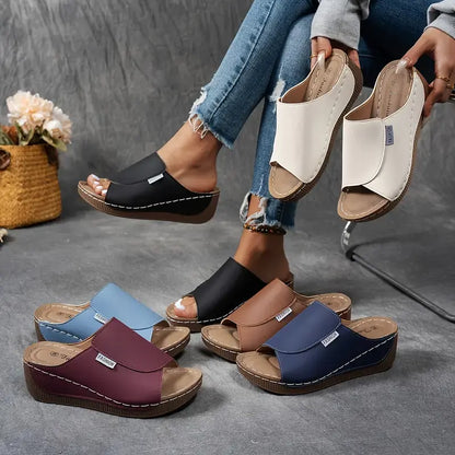 Women's Mesh Leather Sandals Arch Support