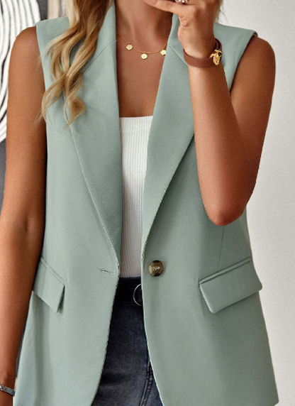 Women's Sleeveless Blazer Jacket