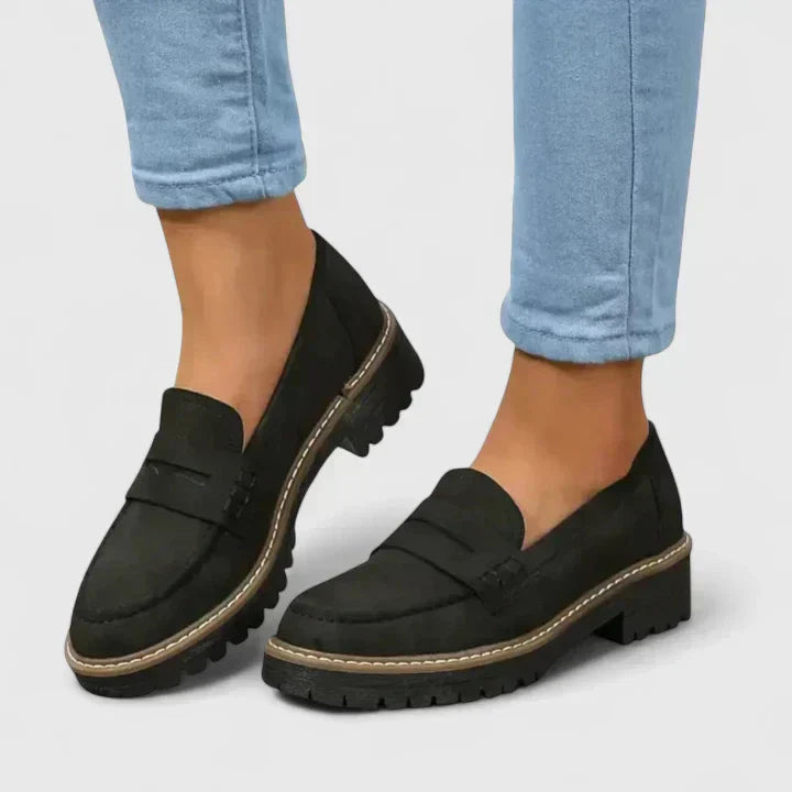 Women's Slip-On Loafers Thick Outsole