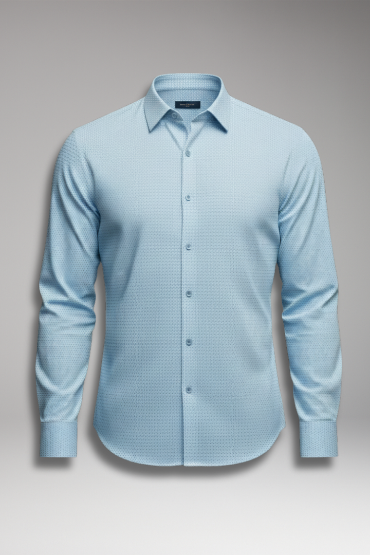 Men's Long Sleeve Dress Shirt Button Front