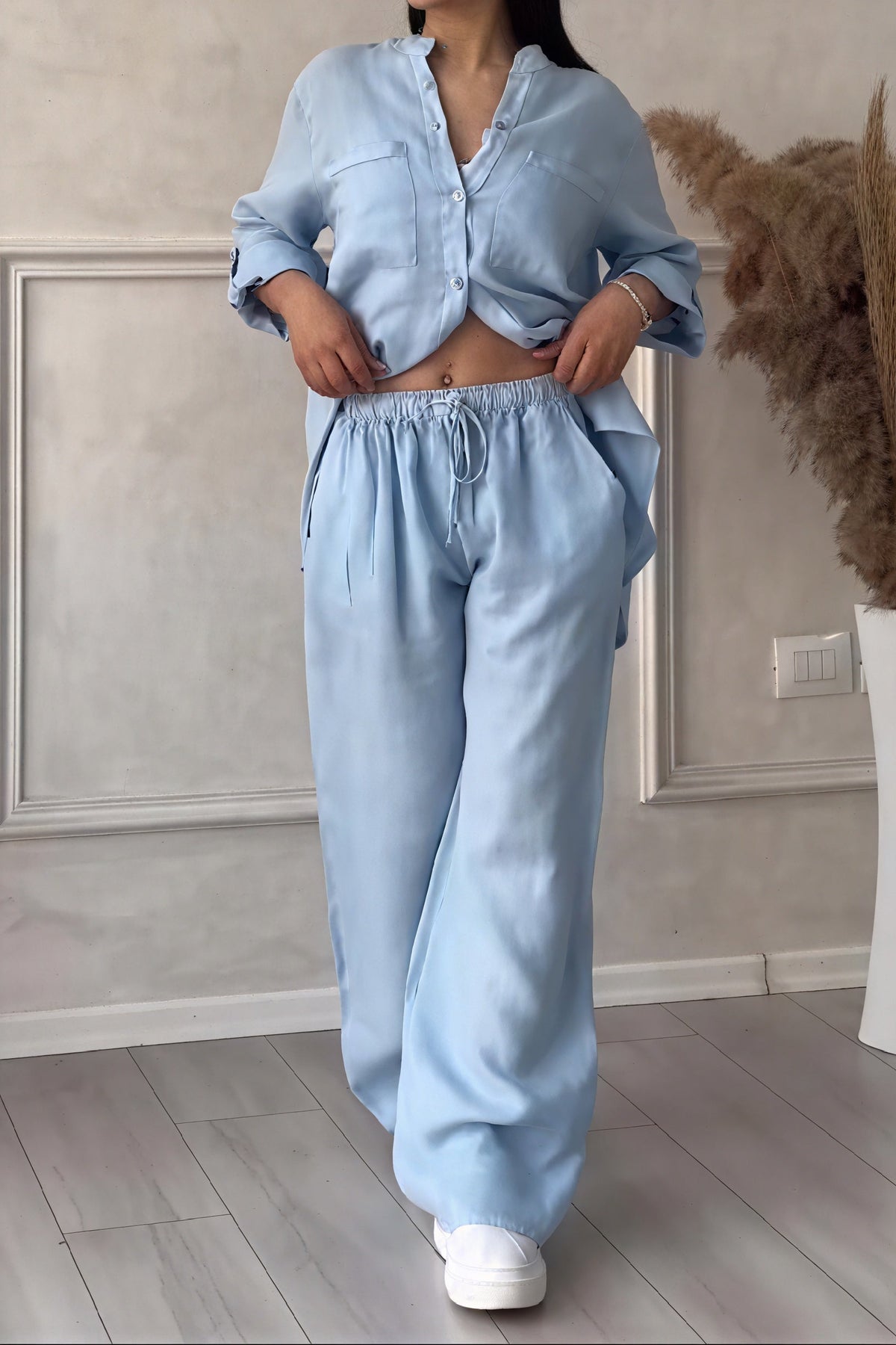Image of Janet | Women's Button-Up Two-Piece Set