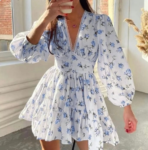 Image of Jennifer | Women's Long Sleeve Floral Mini Dress