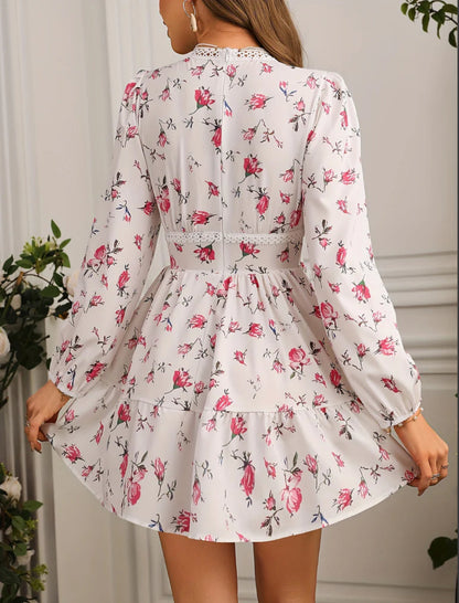 Image of Jennifer | Women's Long Sleeve Floral Mini Dress