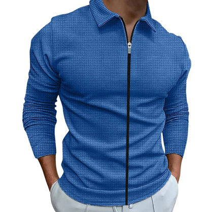 Men's Casual Zip Up Shirt