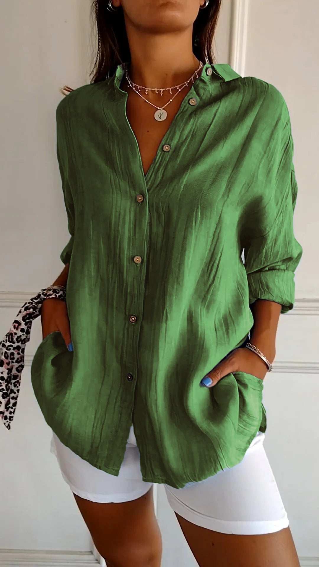 Women's Summer Button Front Shirt