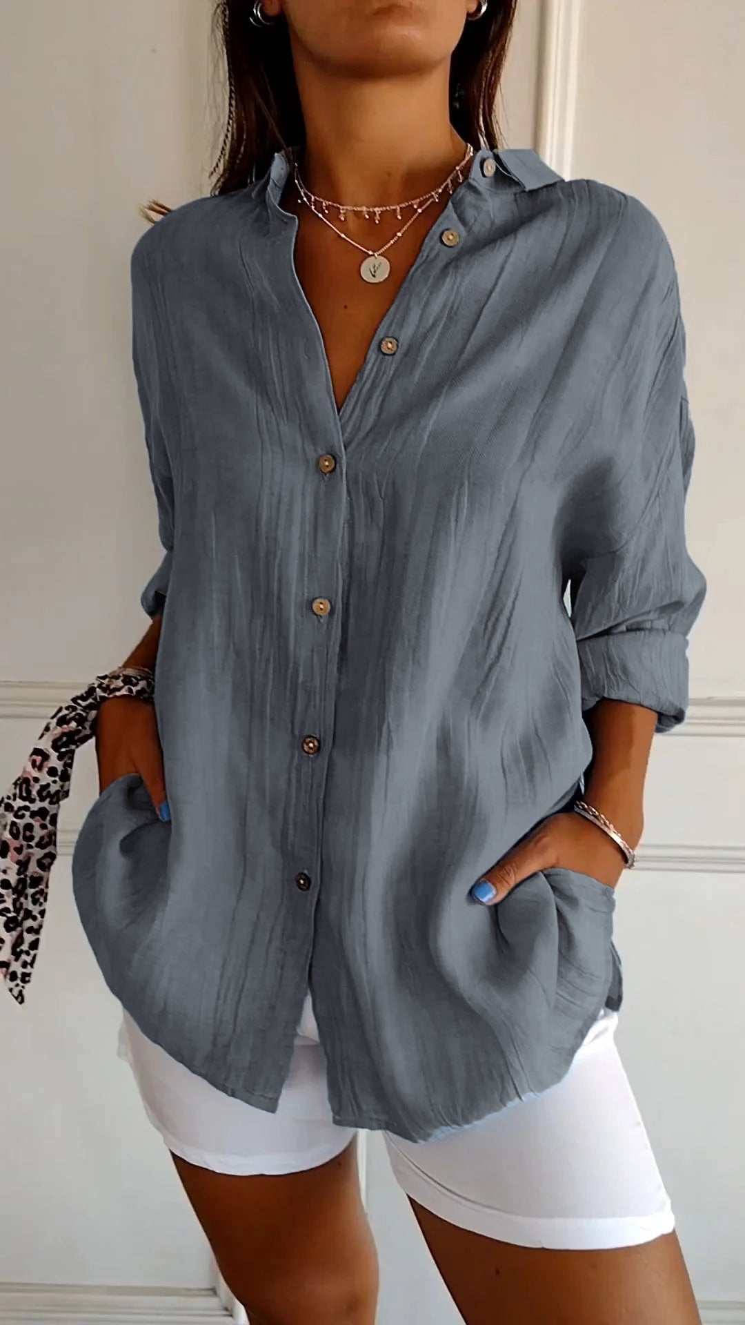 Women's Summer Button Front Shirt