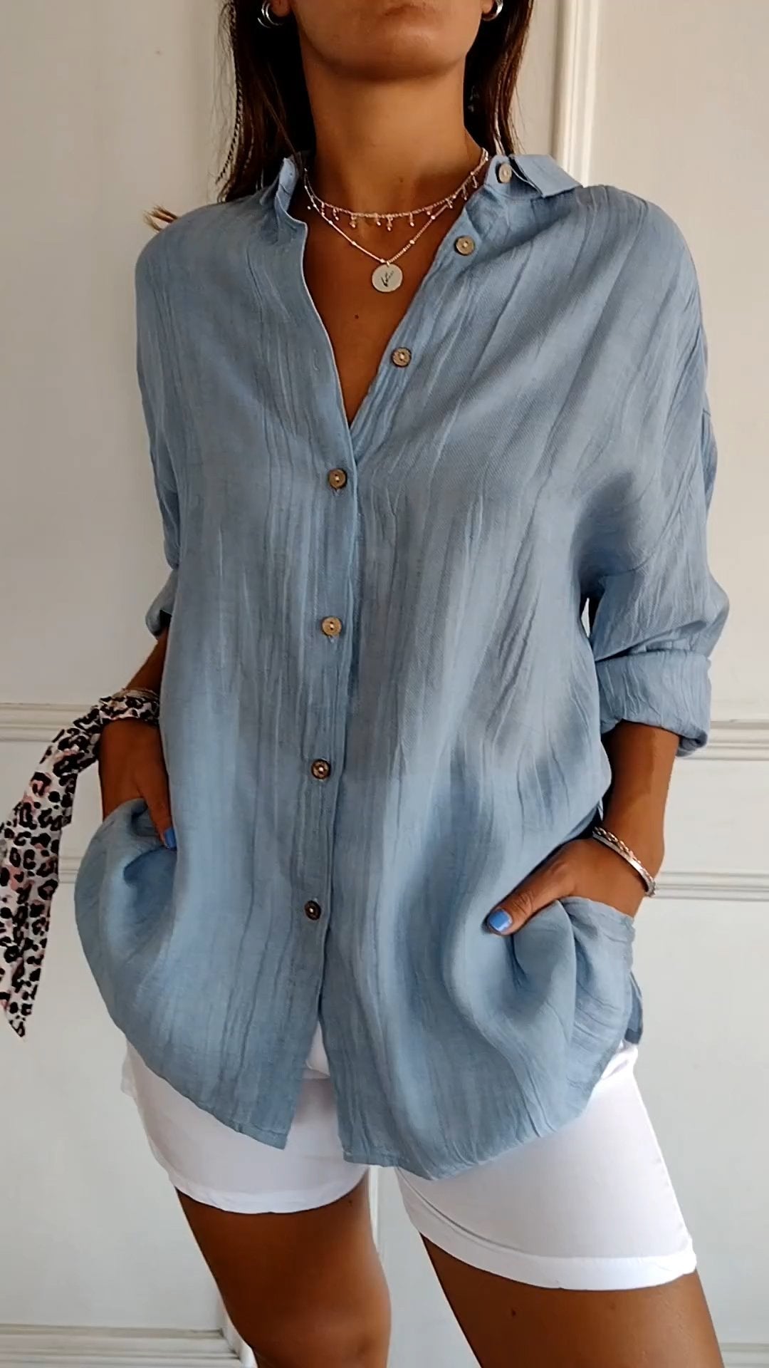 Women's Summer Button Front Shirt