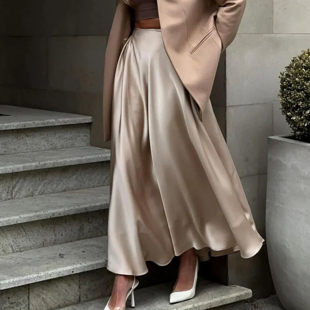 Women's High-Waisted Flowy Skirt