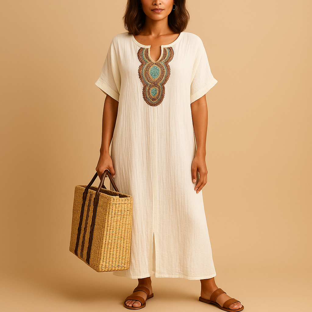 Women's Summer Kaftan Dress Airy Flowy