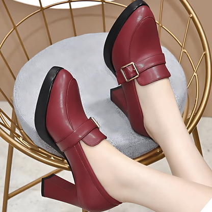 Women's Block Heel Platform Loafers