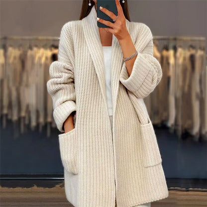 Women's Oversized Open Front Cardigan