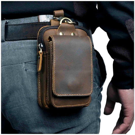 Men's Leather Hip Bag