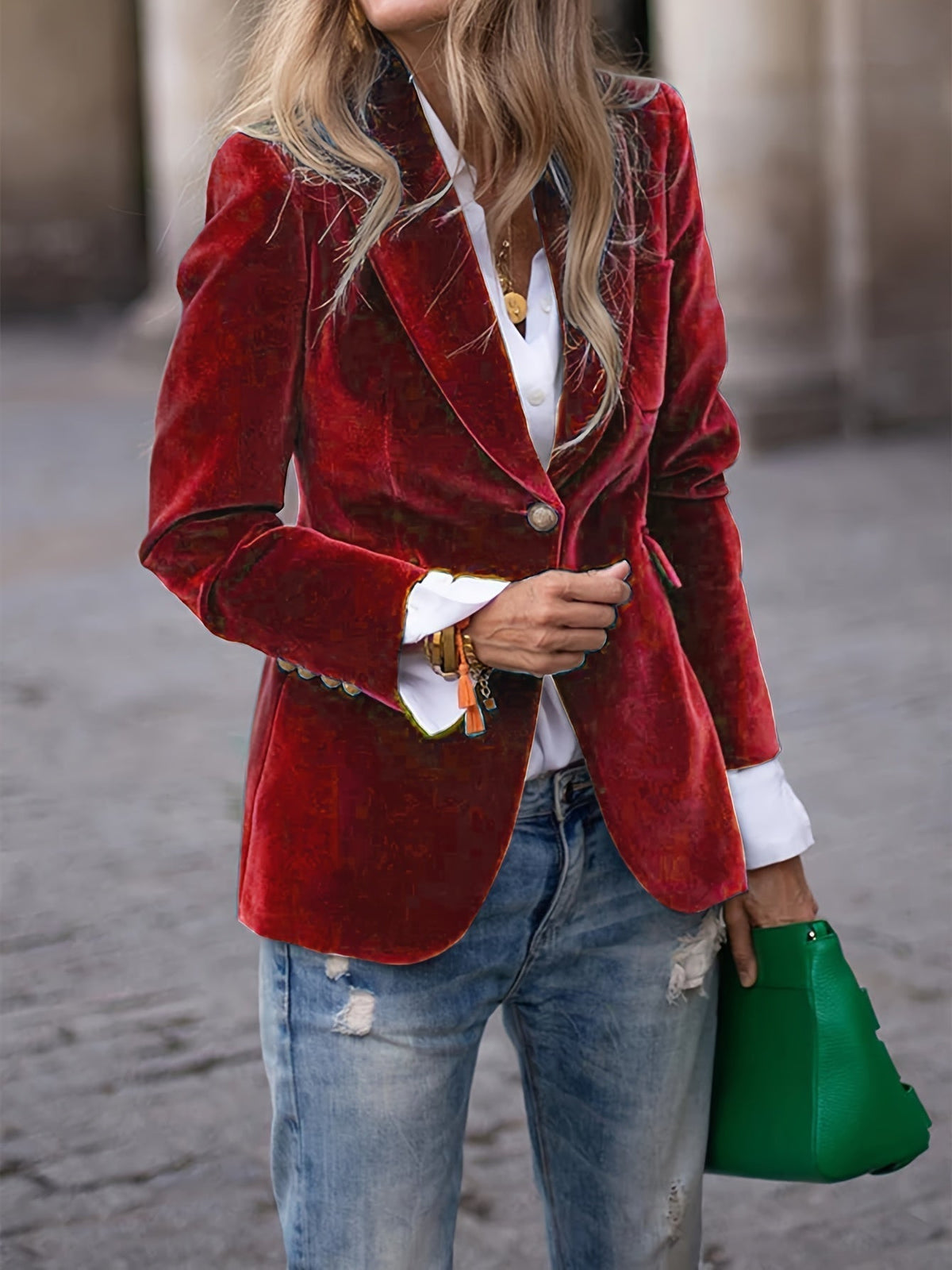 Women's Long Sleeve Casual Blazer
