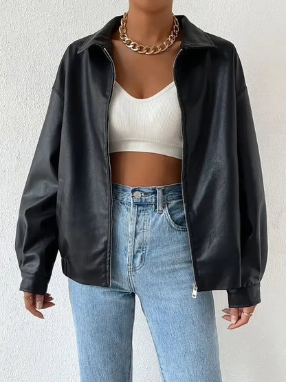 Women's Oversized Zip Up Jacket