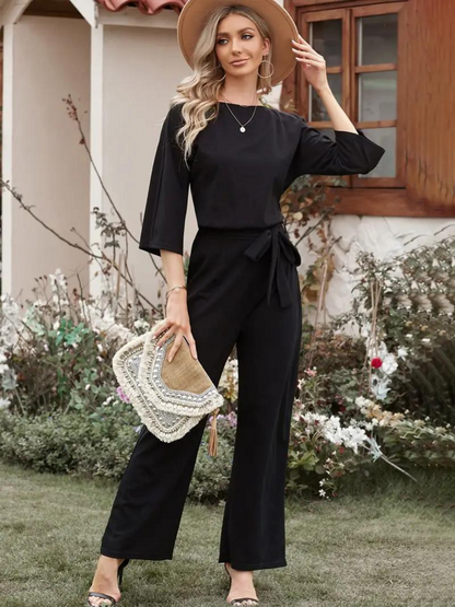 Women's Two Piece Pants Set Tie Waist