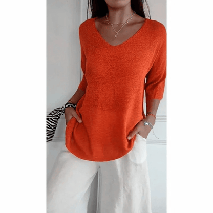 Women's Relaxed Fit V-Neck Tunic