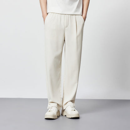 Men's Pleated Drawstring Trousers
