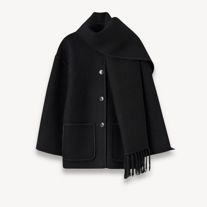 Women's Cape Jacket Button Front Wool