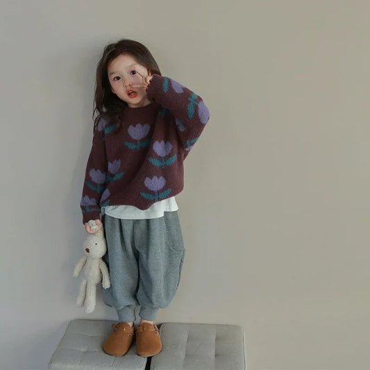 Kids Floral Sweater