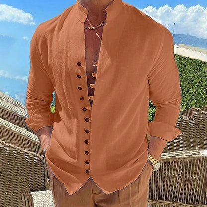 Image of Max | Men's Long Sleeve Button-Down Casual Shirt