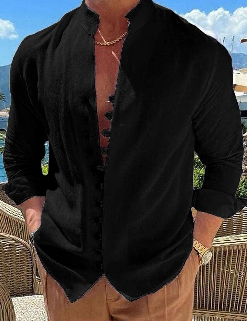 Image of Max | Men's Long Sleeve Button-Down Casual Shirt