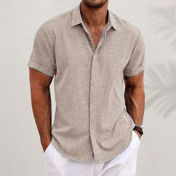 Image of Men's Button-Down Short Sleeve Shirt