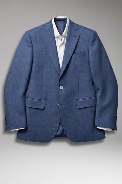 Men's Tailored Blazer Notch Lapel Buttons