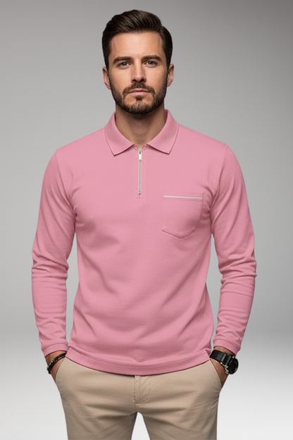 Men's Long Sleeve Dress Shirt Button Front