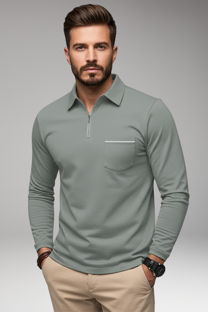 Men's Long Sleeve Dress Shirt Button Front