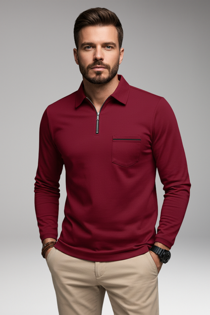 Men's Long Sleeve Dress Shirt Button Front