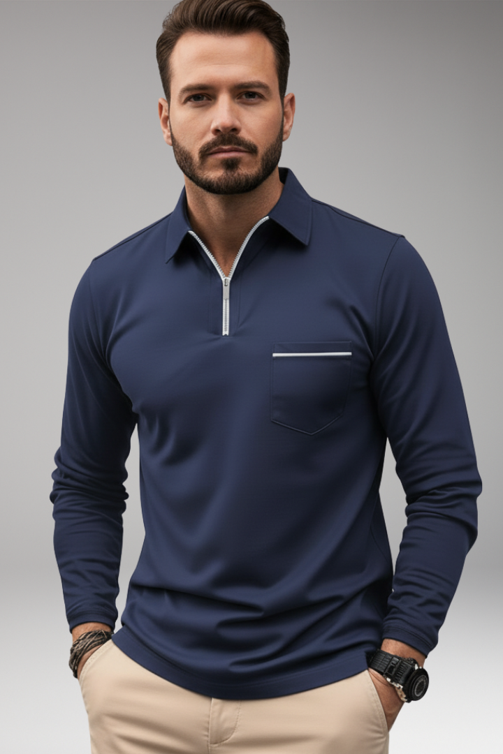 Men's Long Sleeve Dress Shirt Button Front
