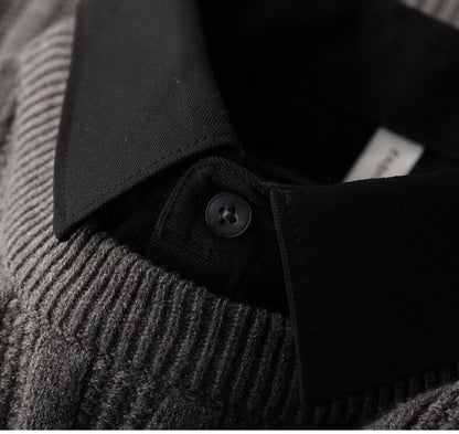 Image of Miles | Men's Collared Textured Sweater