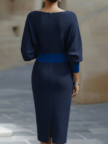 Draped Midi Knit Gown