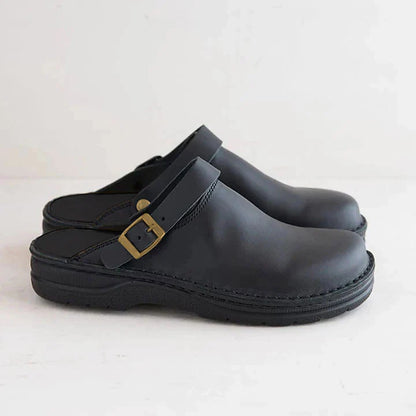 Comfort Leather Clogs Autumn Brown