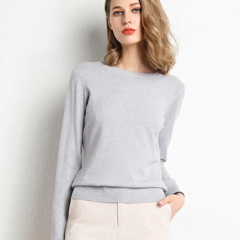 Women's Cashmere Sweater Classic Neckline