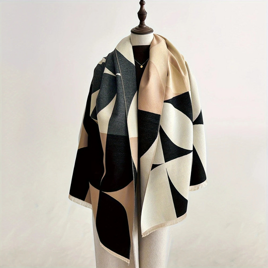 Reversible Wool Poncho Scarf