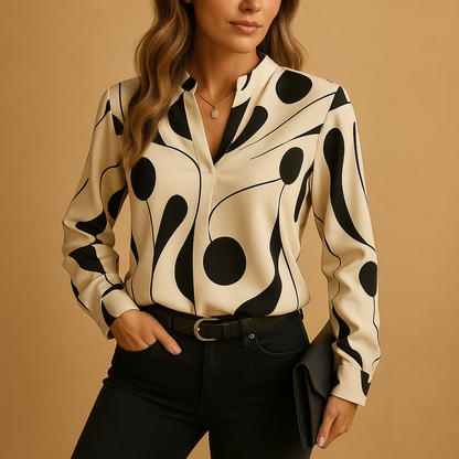 Women's Elegant Printed Blouse