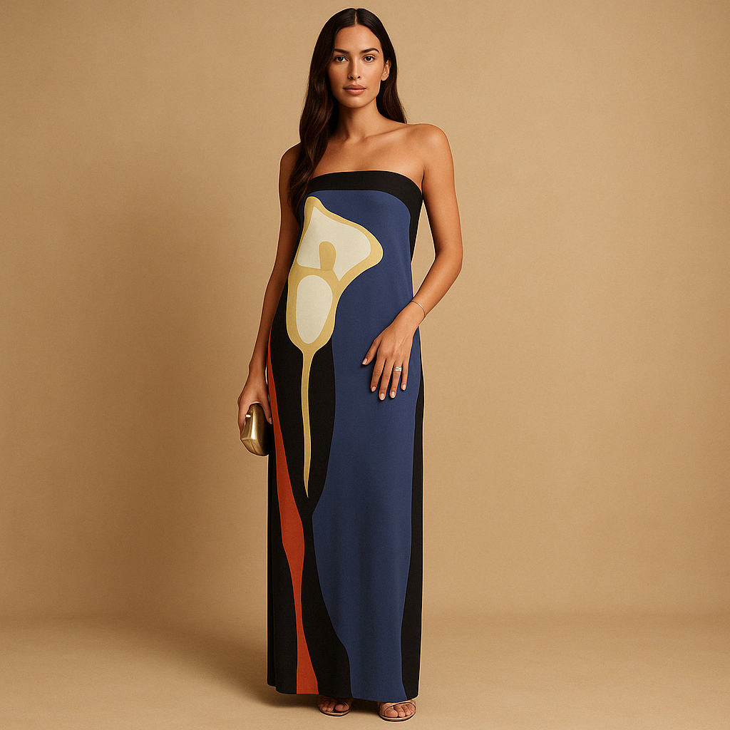 Women's Printed Summer Dress Flattering Fit