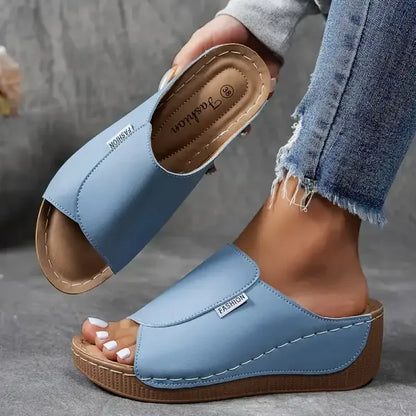 Women's Mesh Leather Sandals Arched Footbed