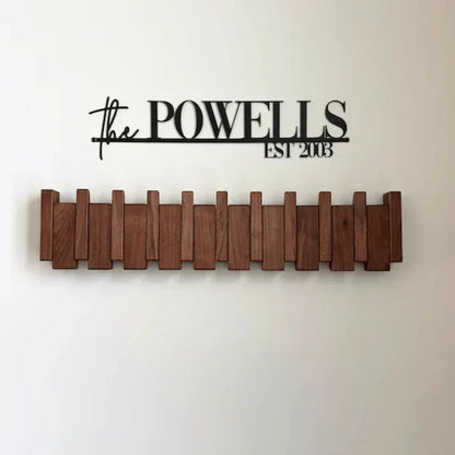 Wooden Wall Coat Rack Musical Design