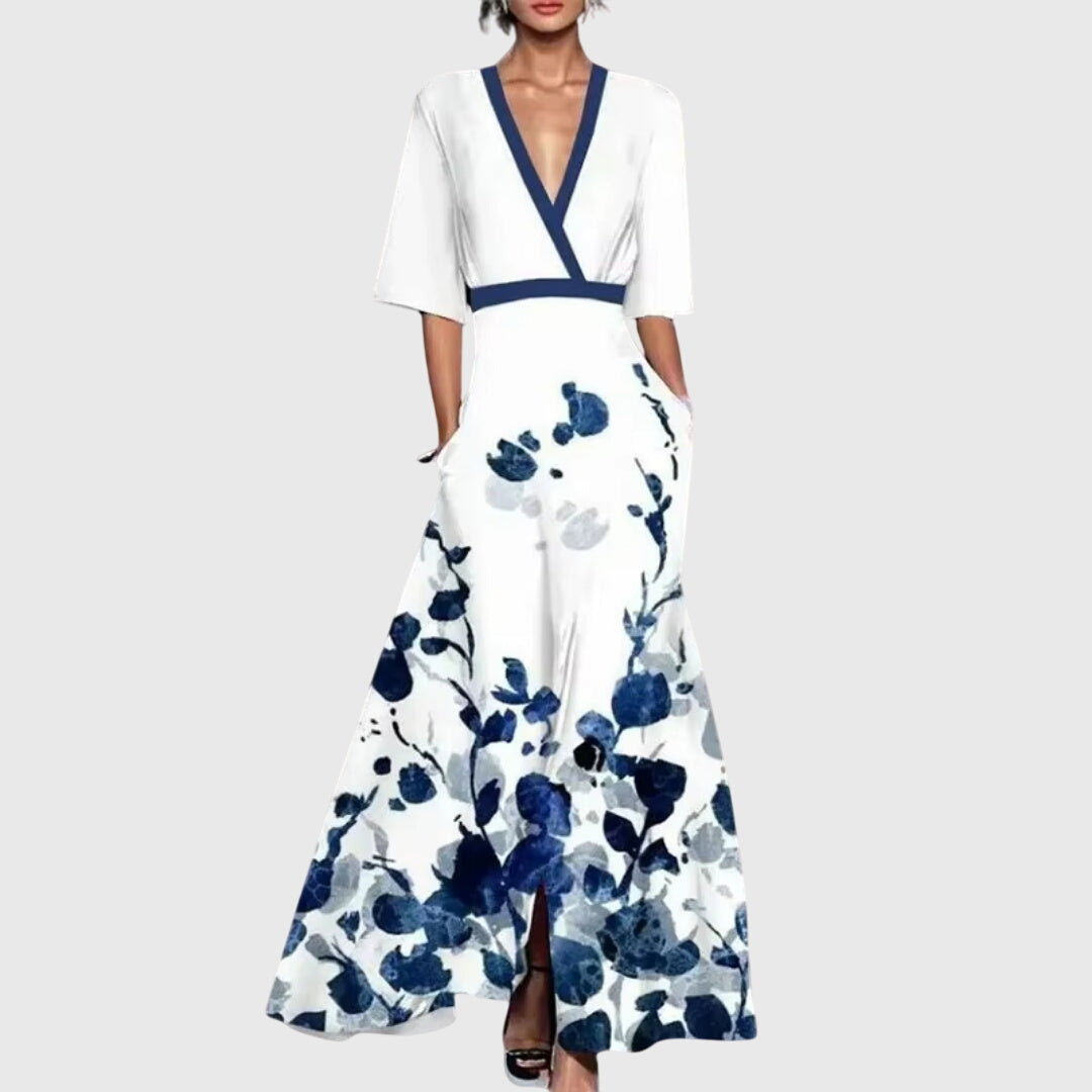 Women's Floral Maxi Dress Wrap Style
