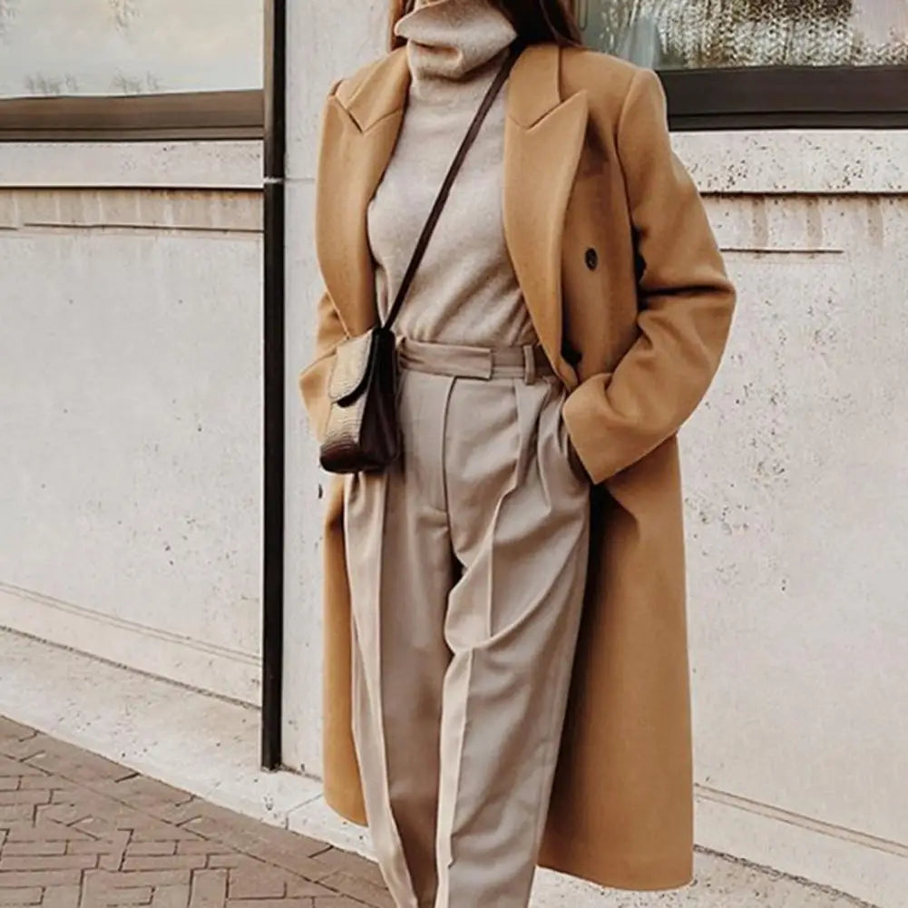 Rochelle Women's Double Breasted Long Coat