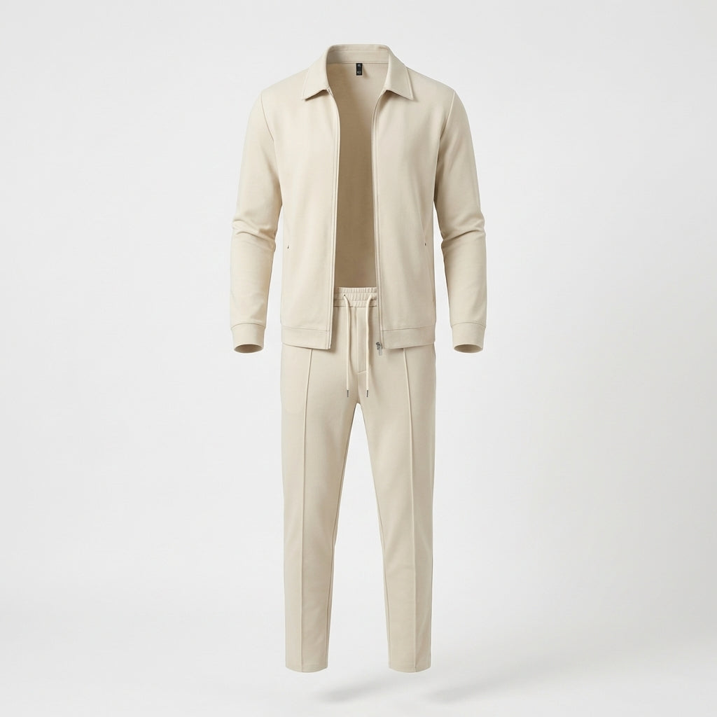 Men's Zip Up Jacket Suit Set