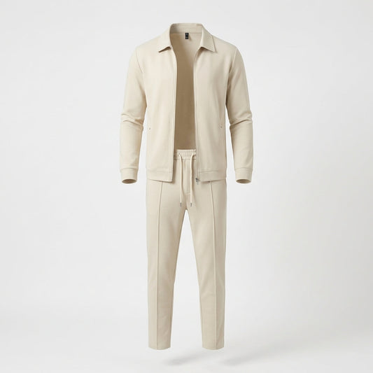 Men's Zip Up Jacket Suit Set