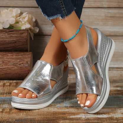 Women's Platform Sandals Cutout Design