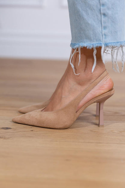 Women's Low Heels Pointed Toe Slingback Shoes