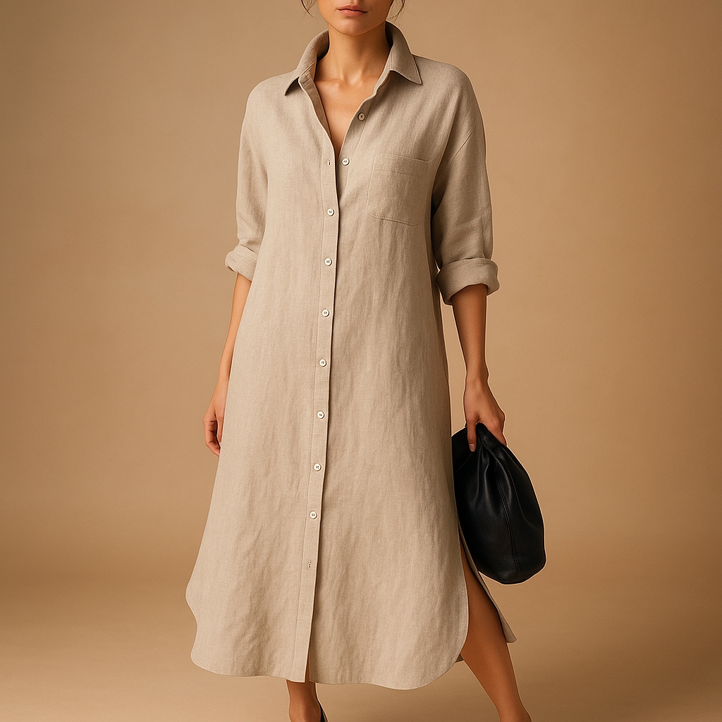 Women's Loose Fit Summer Shirt Dress